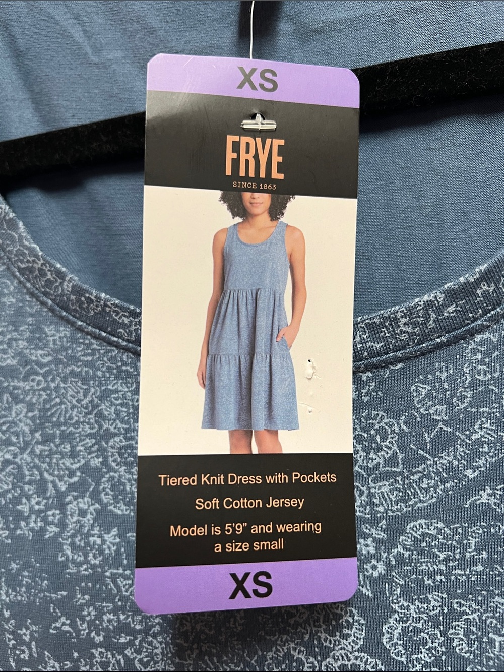 NWT Frye Cotton Tiered Sleeveless Dress, XS